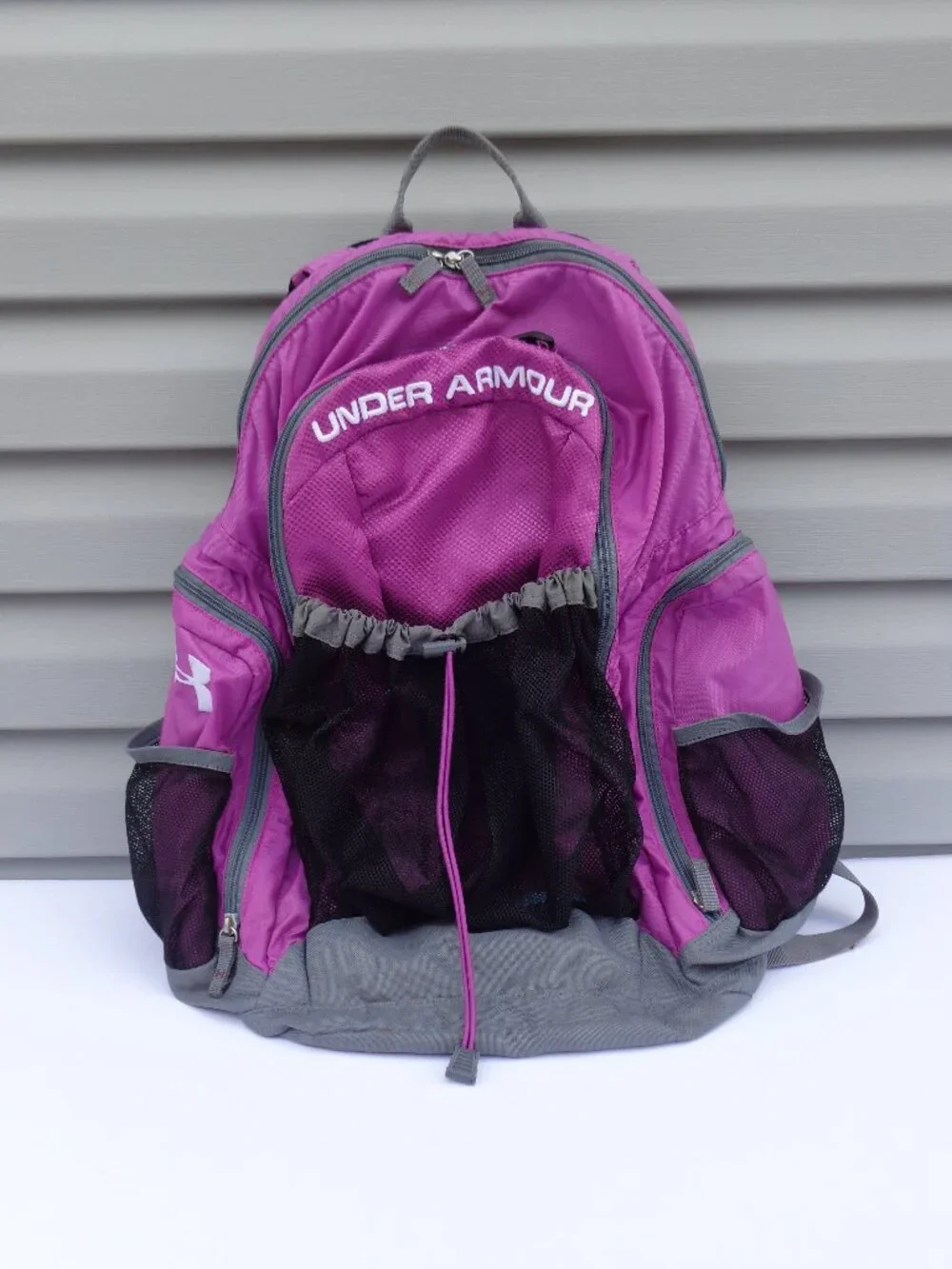Under Armour Backpack Scrimmage Gym Workout Overnight Laptop Sports Bag Purple